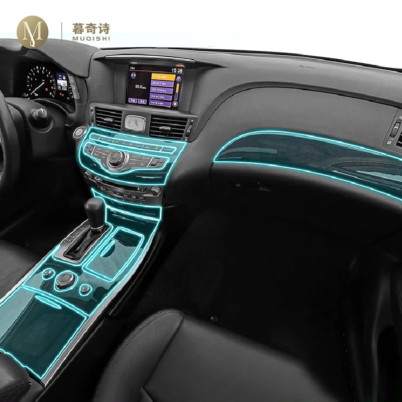 For INFINITI Q70 2013-2023 Car Interior Film Dashboard piano board Shift center console Anti-scratch transparent TPU PPF Film