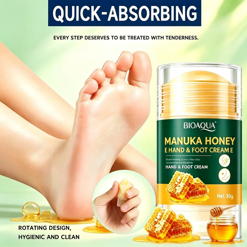 1/2 Tube of Foot Cream with a Warm, Smooth Texture, Leaves Skin Feeling Fresh and Non-Sticky, Rich in Nutrients That Penetrate Deep into Dry Skin, Soothing Problems of Peeling, Cracking, Thickening, and Calluses on Han