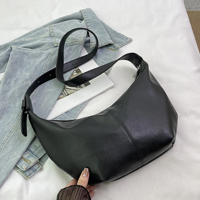 

Fashion Women Hobo Shoulder Bag PU Leather High Capacity Cross Body Messenger Bags