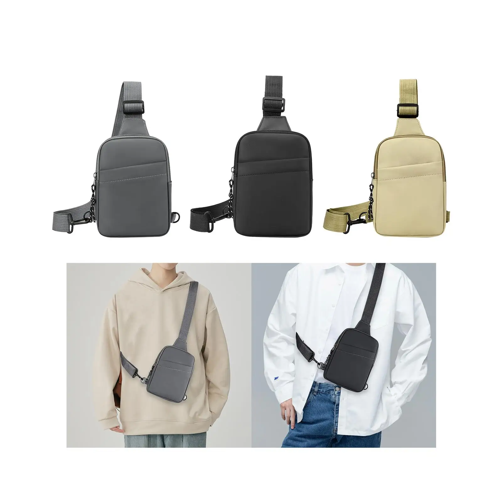 Men Chest Bag Travel Backpack Multifunctional Waterproof Shoulder Chest Bag Backpack for Running Riding Walking Fitness Hiking