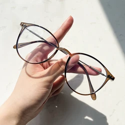 2024 New Classic Round Anti-blue Light Glasses Women Fashion Pink Lenses For Female Summer Outdoor Accessory Eyewear