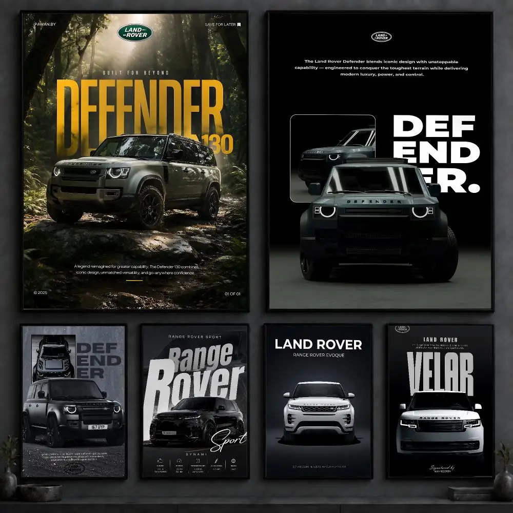 Brand L-Land RoverS Poster Art  Self-Adhesive No Glue Residue Wall Decor for Bedroom Living Room
