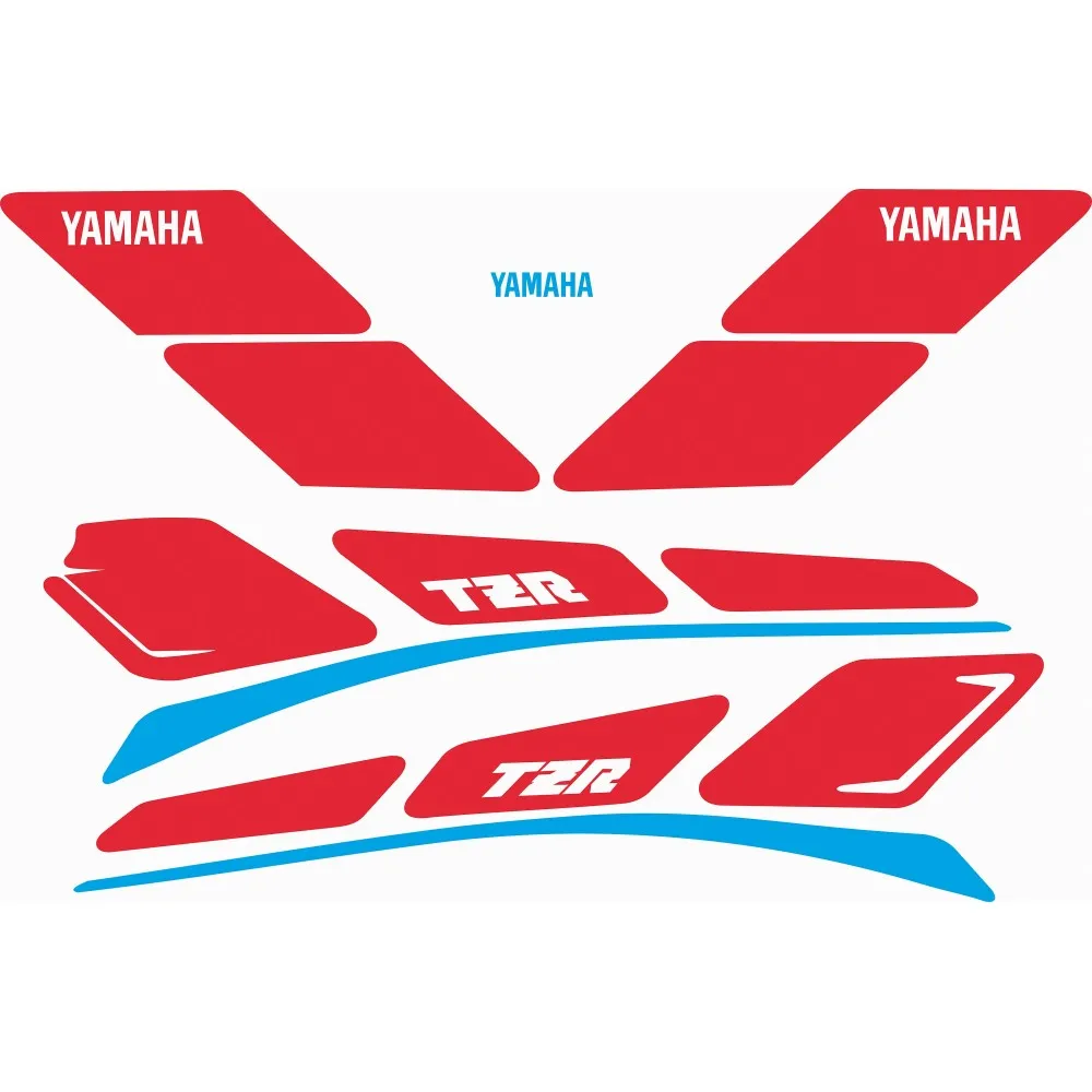 YAMAHA TZR 80 White motorbike compatible stickers  without fairing