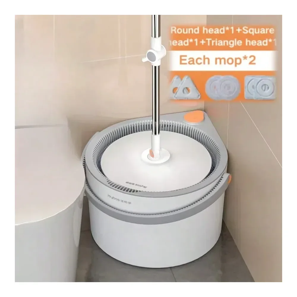 

1 Set SelfCleaning Spin Mop With Three Types Mop Heads, 6 Microfibre Replaceable Mop Pads Total, With Self Separation Dirty And