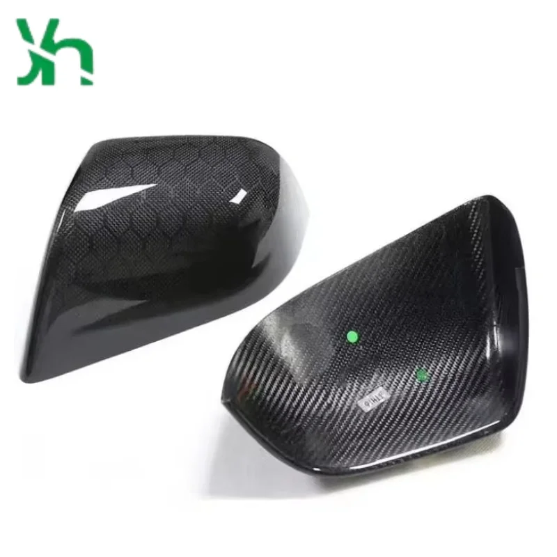 ل تسلا نوع 3 2016-2022 العسل ألياف الكربون مرآة الرؤية الخلفية غطاء الكربون الجاف الجانب الباب مرآة الرؤية الخلفية عصا الزخرفية #5