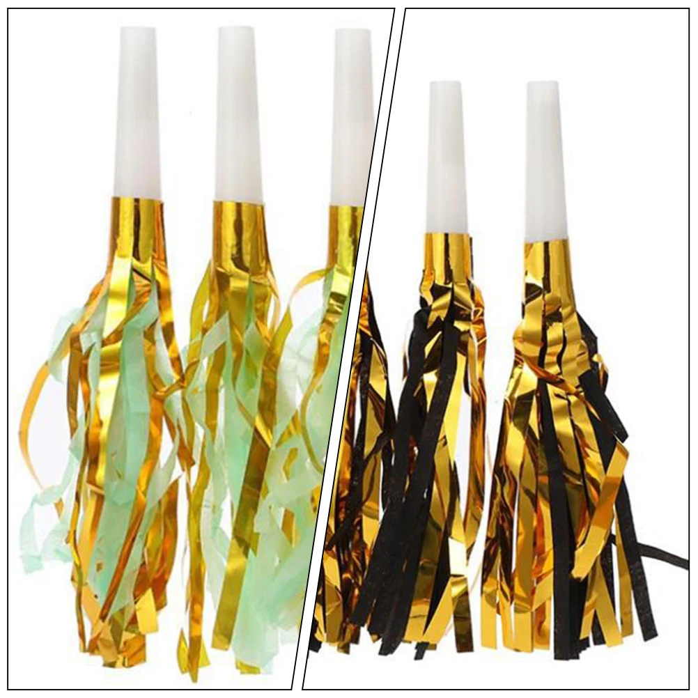 

30 Pcs Cheering Horn Fringed Whistles Party Noise Maker Music Birthday Blowers Noisemakers Kids Adults Christmas School