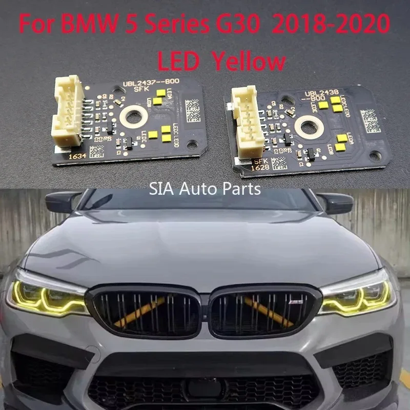 

For BMW 5 Series G30 G38 2018-2020 car High headlights DRL chip LED boards Yellow Direct replacement Bright Yellow New