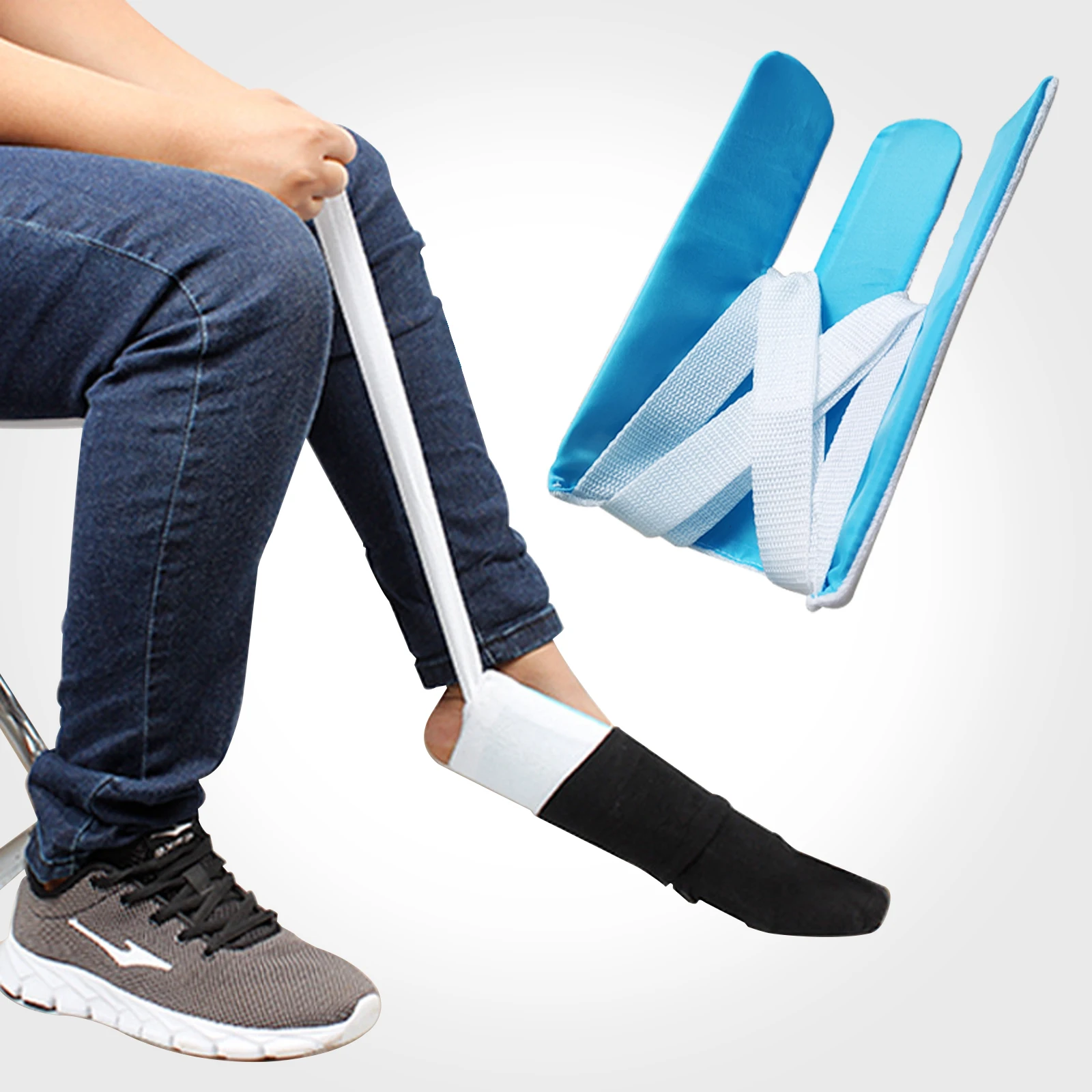 

Sock Helper Senior and Disabled Shoe Horn for Pregnant Women Assists with No Bending Required Plastic Helper Tool