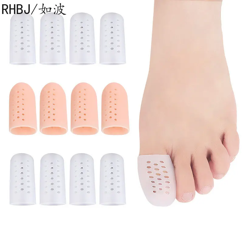 10Pcs=5Pairs Finger Foot Care Toe Tube Protector Silicone Gel Bunion Corrector Separator Stretchers Corns Blisters Pain Relief