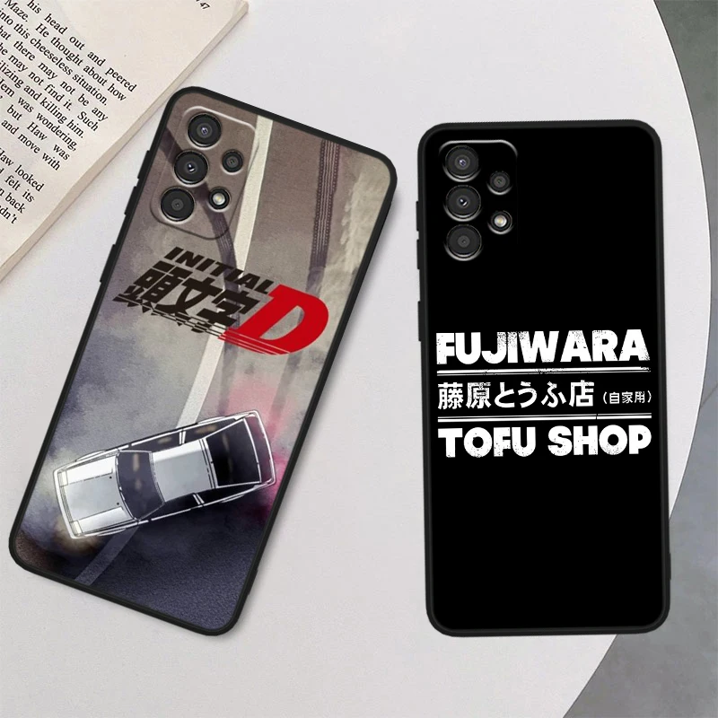 F-ujiwara Tofu Shop Initial-D For Samsung A90 A80 A70S A60 A50S A40 A30S A20E A20S A10S Silicone Black Phone Case