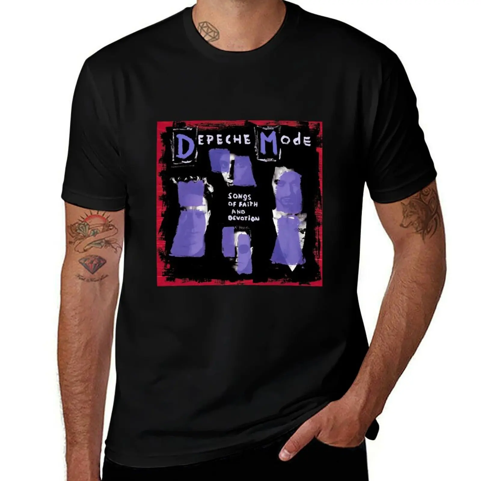 T-shirt à manches courtes avec affiche « Chansons de foi et de dévotion » (HQ) pour l'exercice en salle de sport