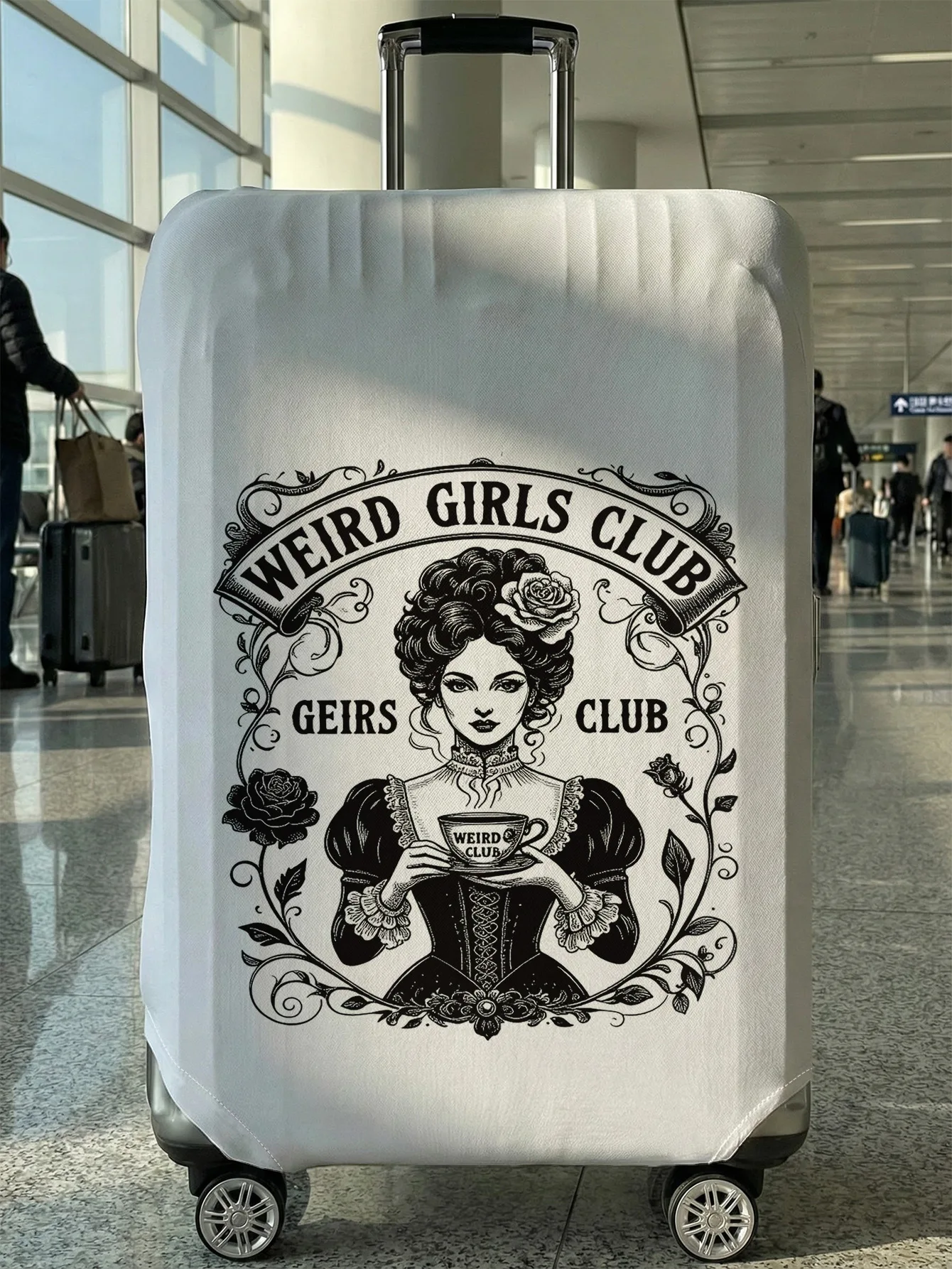 

Retro style women's luggage protection case, suitable for 18-32 inch luggage cases, luggage handle gloves, travel accessories