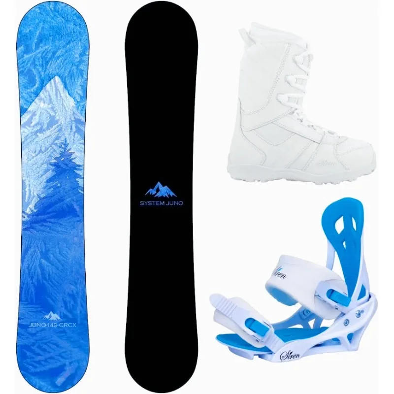 Juno and Mystic Complete Women's Snowboard Package Comfort Ease of Use Designed Specifically for The Way Women Ride