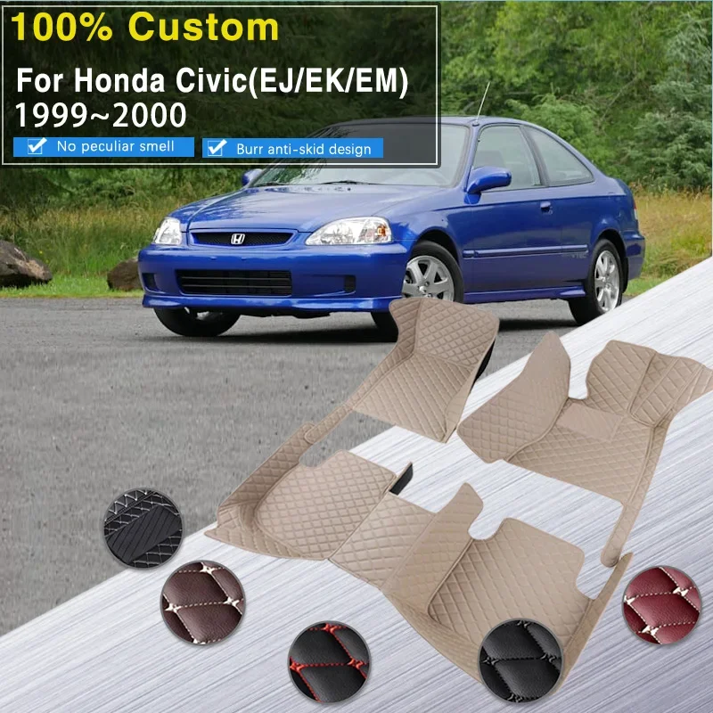 

3D Floor Mats Car For Honda Civic 6th Ferio EJ EK EM Sedan 1999 2000 Luxury Car Floor Mats Left Or Right Hand Drive Car Accessor