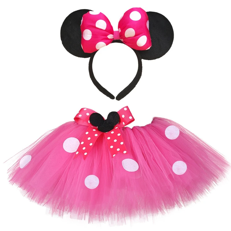 Baby Girl for Minnie Tutu Skirt Clothes Tutu Outfits Polka Dot Toddler Girls Tulle Skirts Kids Halloween Birthday Costume image 3