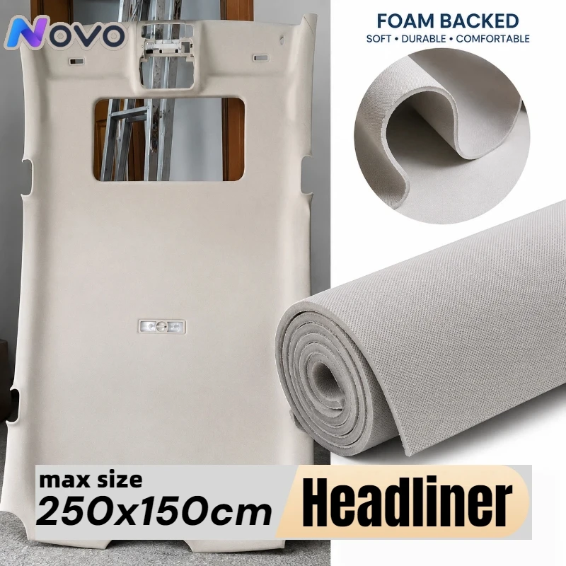 

Foam Backed Car Headliner Fabric, Auto Roof Liner Repair Material for Interior Ceiling Upholstery, Replacement Headliner Cloth