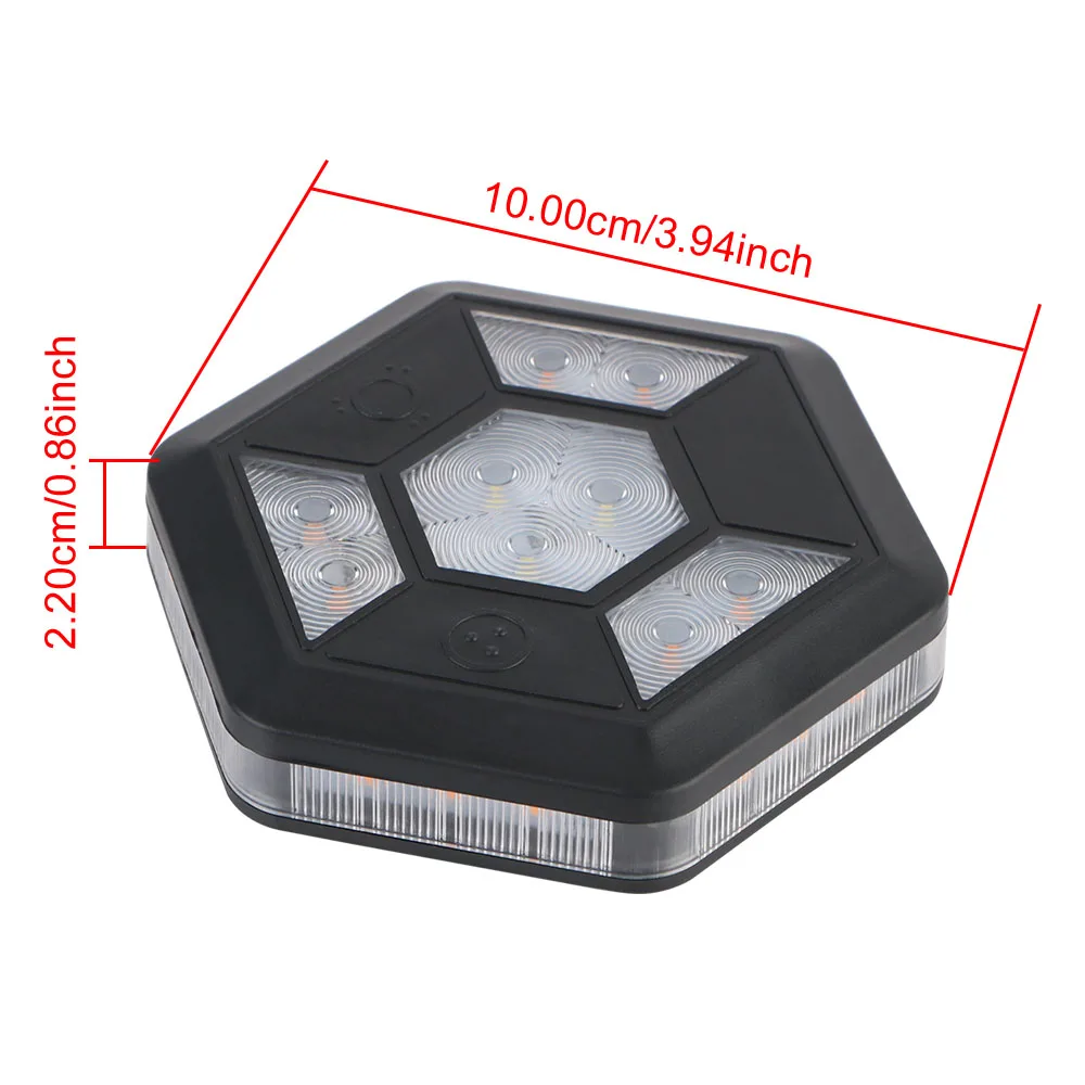 Night Yellow White Flashing Lamp Roof Trunk Lights Magnet Adsorption 360° Rotating COB Warning Light Car Emergency USB Charging
