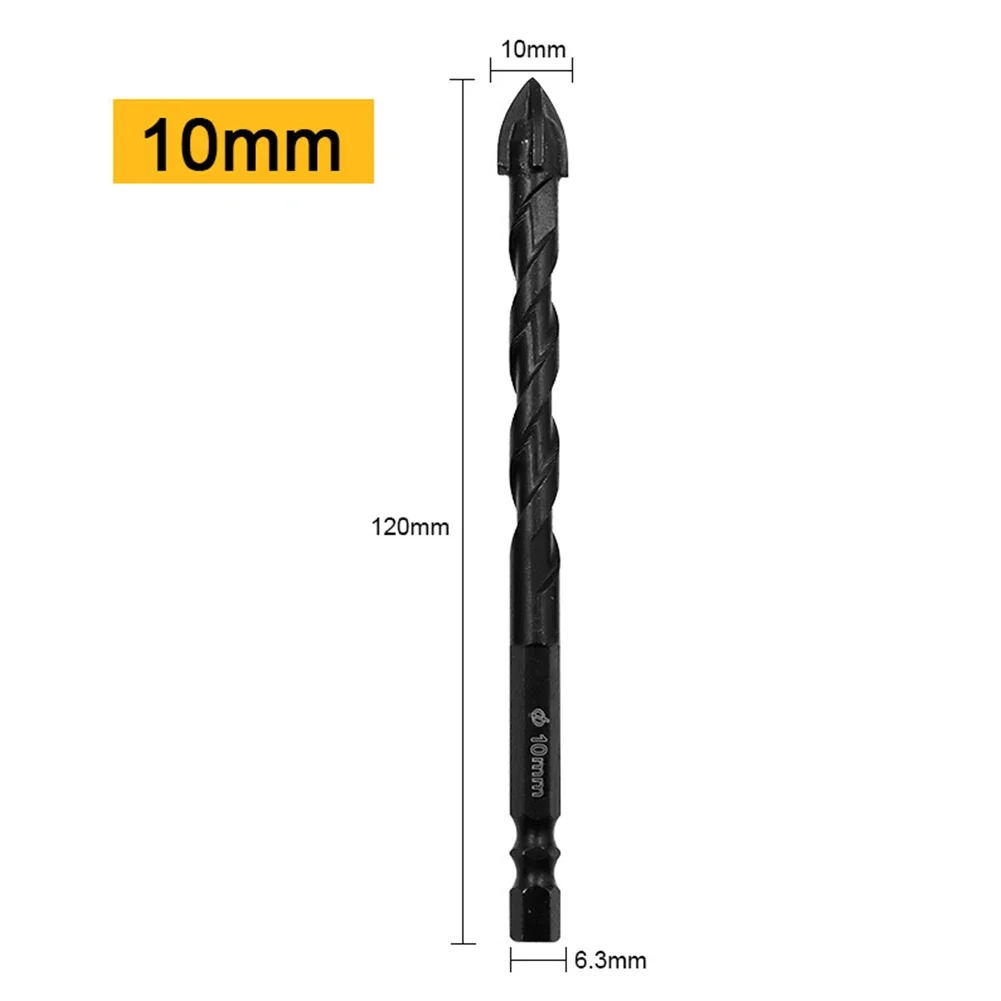 Wood Drill Bits Triangle Drill Multi-function 10mm 12mm 6mm 8mm All-ceramic Tiles Bench Drill Black Brick Walls