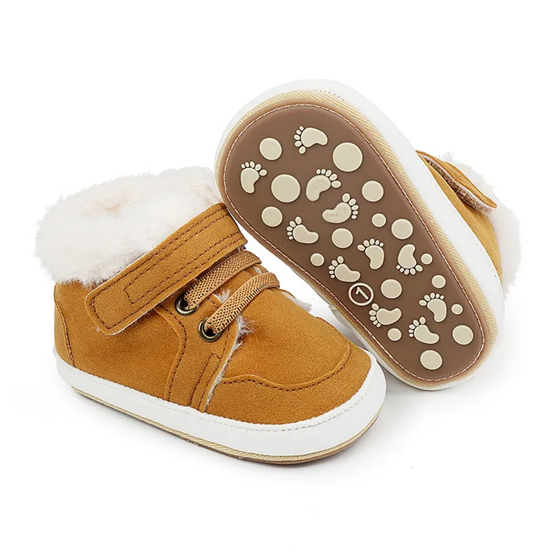 

Infant Baby Girl Boy Shoes Winter Snow Boots Hook Loop Closure Boots Warm First Walker Crib Shoes Baby Items Accessories