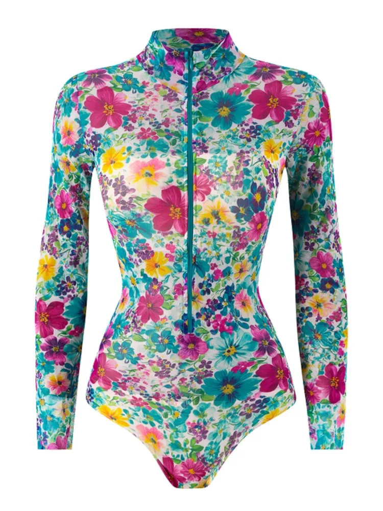 

New High Waist Sexy Swimsuit Women Summer Bathing Suit Bikini Set Long Sleeve Swimwear Women Beach Swimming Suit For Female