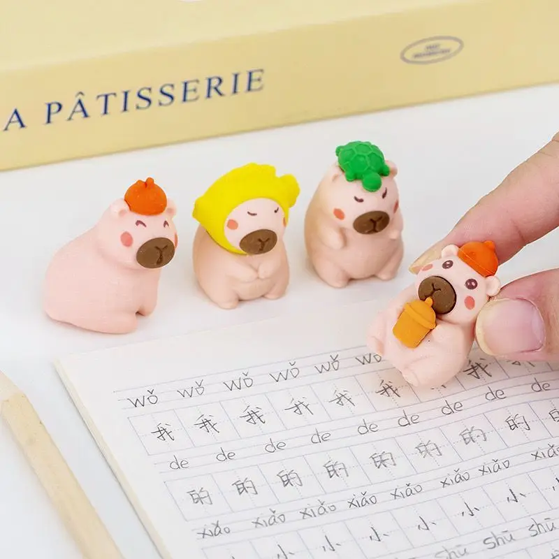 Capibala  36pcs Eraser A Variety Of Kawaii  Creative Modeling Pencil Erase R Learning Office Stationery Holiday Prizes