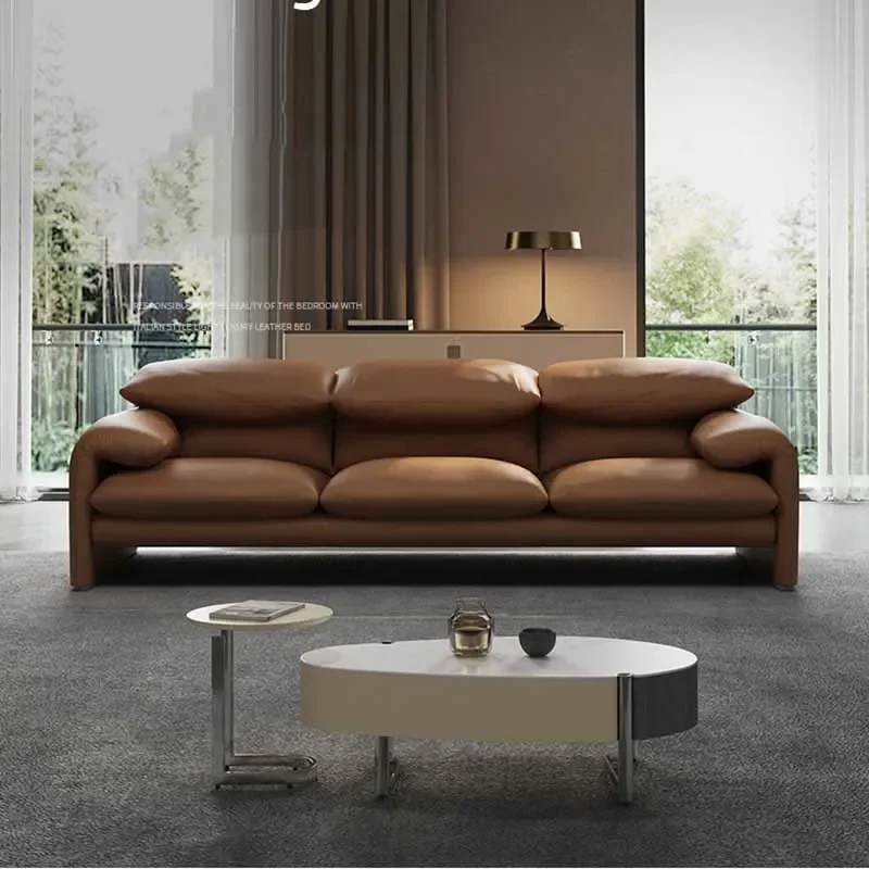 

Mid Century Recliners Sofa Lounge Living Room Modern Leather Accent Italian Sitting Lounge Service Muebles Trendy Furniture