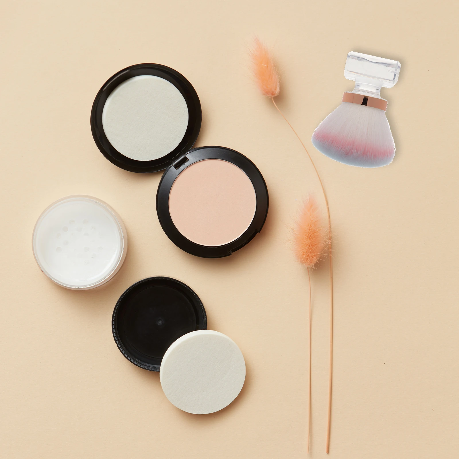 

Premium Loose Brush For Women Facial Makeup Blush Highlighter Small Portable Tools Soft Bristles Mushroom Head Powder