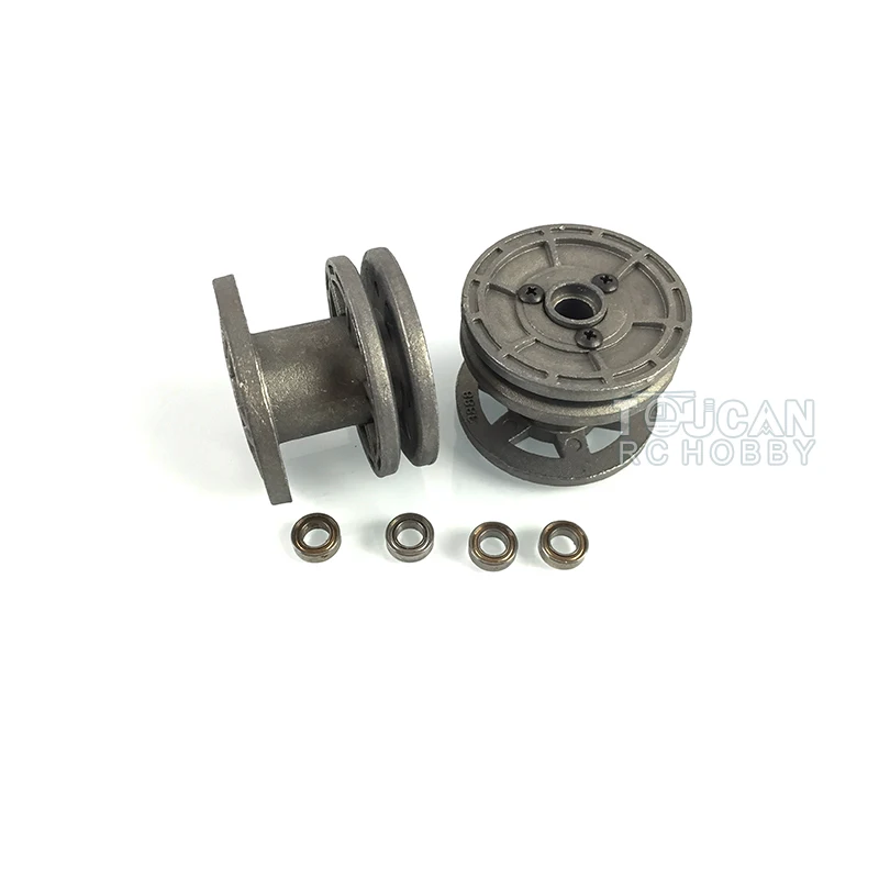 Heng Long One Pair Metal Idler Wheels Accessory For 1/16 Scale King Tiger RC Tank 3888 3888A  TH00404