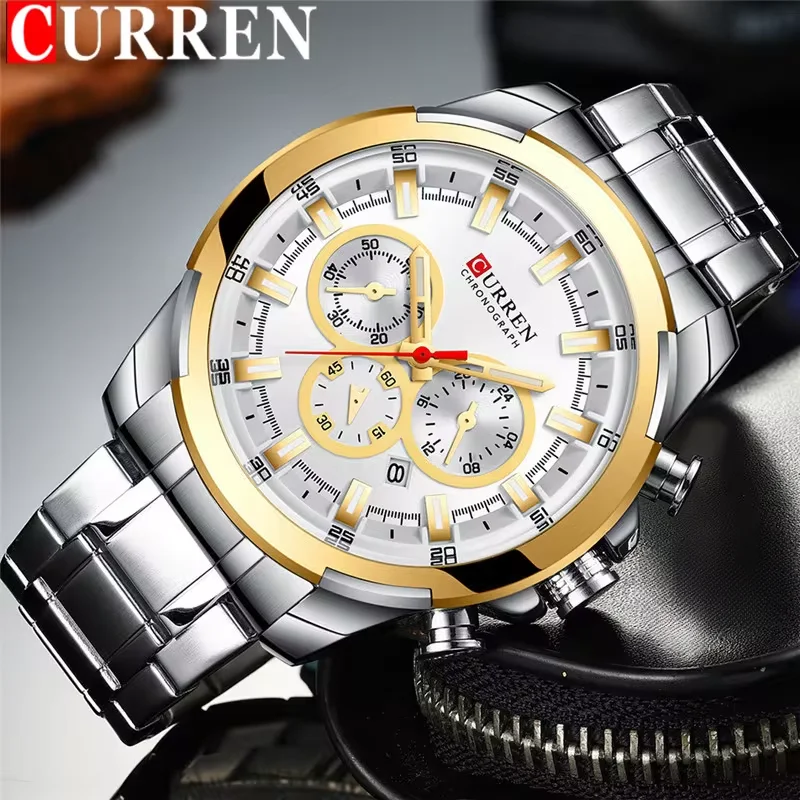 

CURREN Watches For Men 8361 Large Dial Quartz Watches Business Waterproof 30M Date Luminous Classic Mens Watch Reloj Hombree