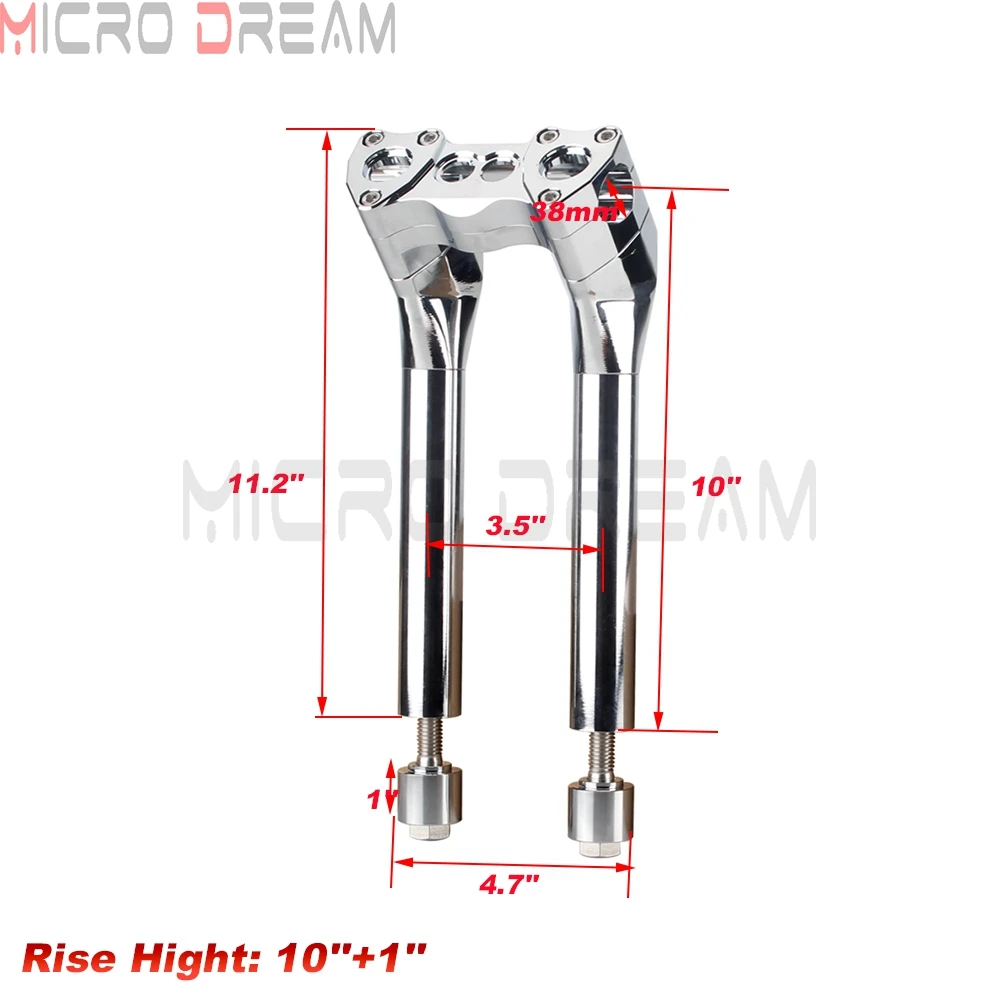 Cafe Racer 38mm 1-1/2inch Clamp Modular Pullback Handlebar Riser Club Style Universal for Harley Dyna Sportster Chopper Bobber