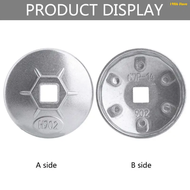 U1JB Durable 67mm 902 Type 14 Flutes Cap Oil Filter Wrench Inner Dia For