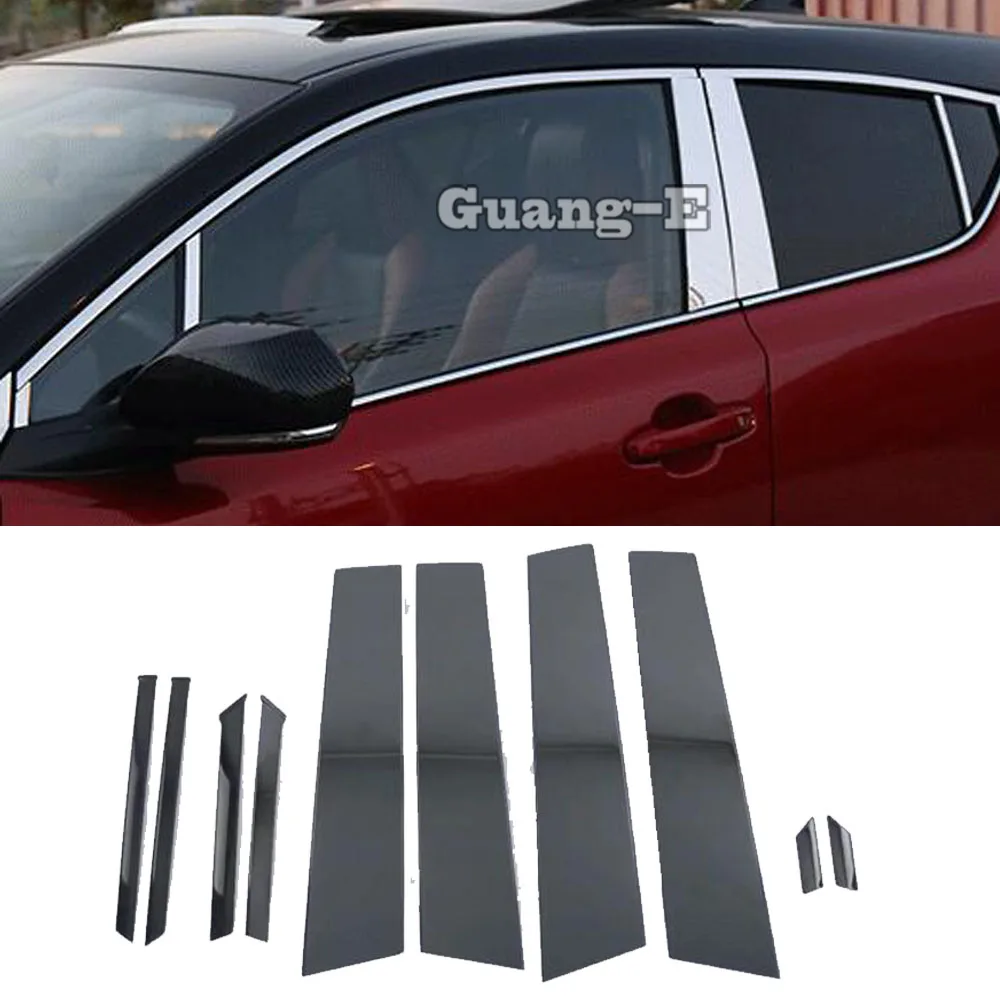 For Toyota C-HR CHR 2017 2018 2019 2020 2021 Car Sticker Stainless Glass Window Garnish Pillar Middle Column Strip Trim Hoods