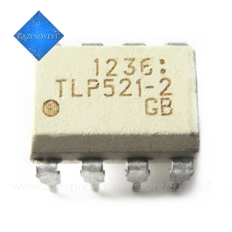 Fototransistor de montaje de alta densidad, TLP521-2GB, TLP521, TLP521-2, DIP-8 P521-2, acoplado ópticamente, en Stock, 10 Uds./lote