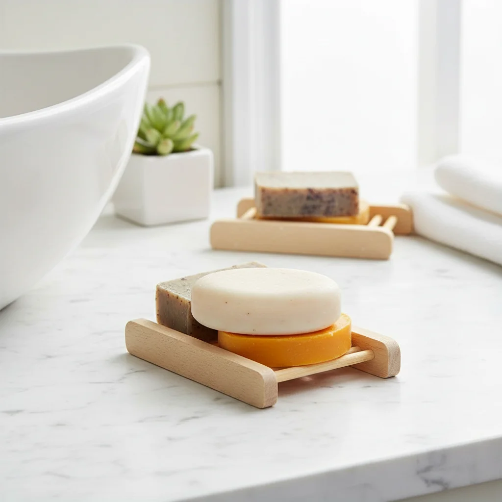 

Портативная полка для мыла из натурального дерева, держатель для душа в ванной комнате для домашнего использования