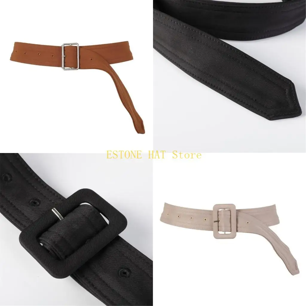 49MF Winter Coat Waist Belt, with Buckle Robe Belt Vintage Waist Belt Multiple Color