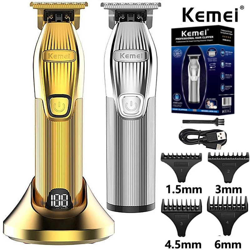 

Kemei i32&i32S Professional Cordless Rechargeable Hair Trimmer For Men Beard Grooming Electric Hair Clipper Machine Hairdressing