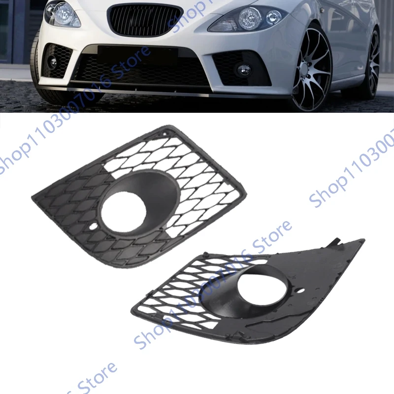 Cubierta de Rejilla para Faros Antiniebla Delanteros para Seat Leon CUPRA 1P 2005-2011, Cubierta de Rejilla Inferior, Marco para Faros Antiniebla 1P0853665C 1P0853666C