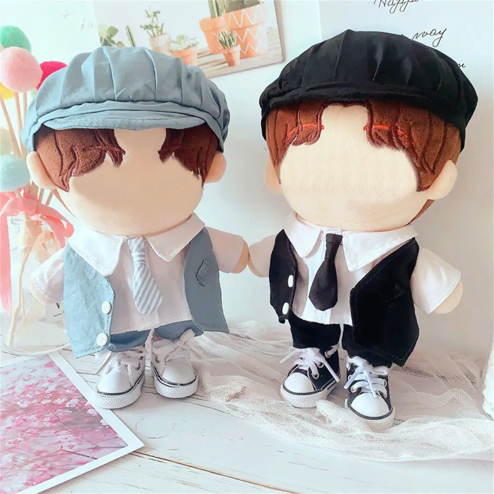 Plush Toy Clothes 20CM Idol Dolls Accessories Fashion Tops Pants Hat Suit For 1/12 Bjd Dolls Overalls Vest Shorts Sweater Toys