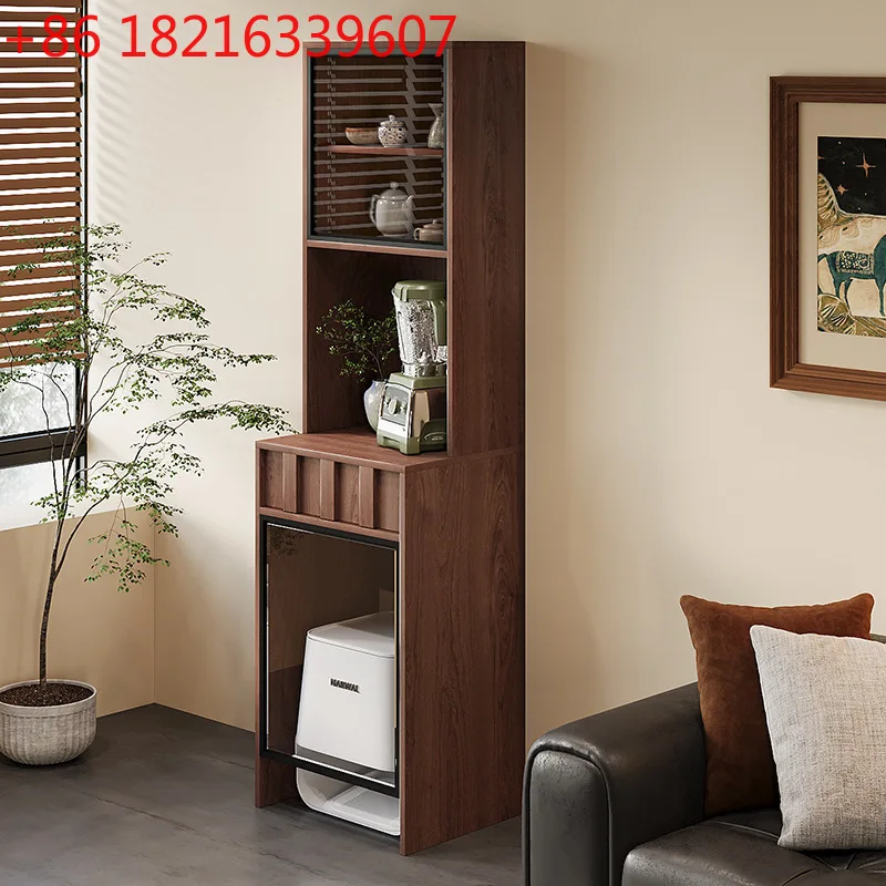 YAO medieval style solid wood rack, base station cabinet, shelf above the sweeping robot