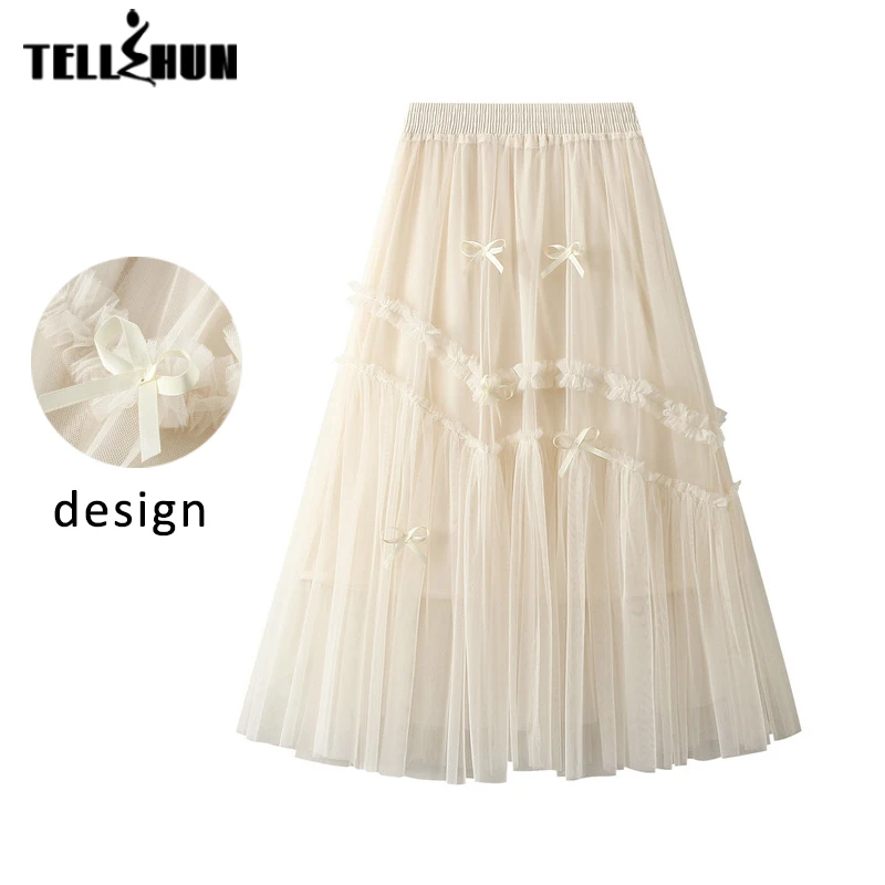 Pleated Skirts female elegant long skirt summer dresses for women 2023  cutecore Korean skirts stylish long Wrap skirts traff