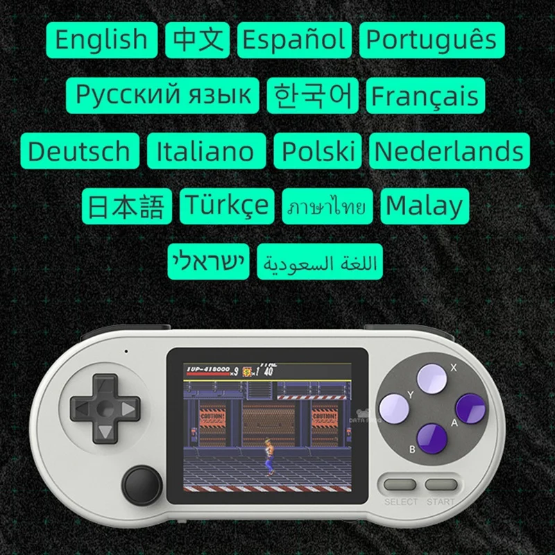 1Set SF2000 Handheld Game Console+Handle Built-In 6000 Games Mini 3 Inch Video Game Consoles Support AV Output