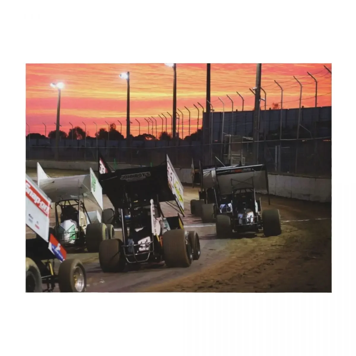 

Sunset at the Speedway track. Throw Blanket Flannel Decorative Sofas heavy to sleep for sofa Blankets