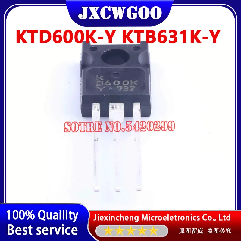 10PCS KTD600K-Y D600K KTD600K KTB631K-Y B631K KTB631K TO-126F New original Audio Power Transistor