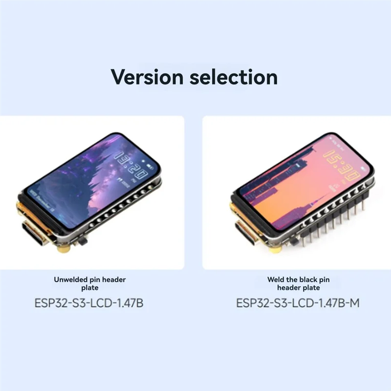 

ABAC-ESP32-S3 Плата для разработки экрана 1,47 дюйма с пятиточечным сенсорным экраном, поддерживает Wi-Fi и Bluetooth с встроенной антенной, не сварка