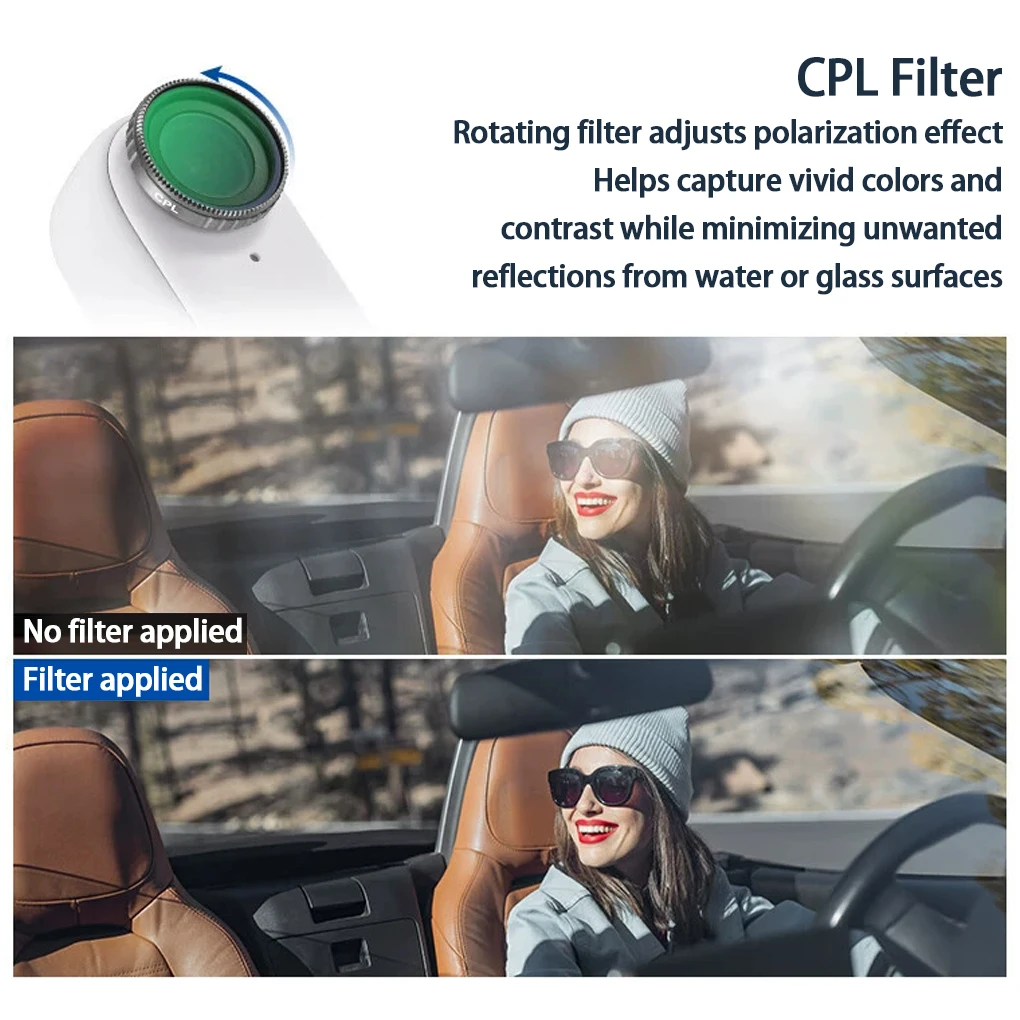 

Комплект поляризованных ND-фильтров, совместимый с фильтрами Insta360 GO2/GO3, UV+CPL+ND8+ND16+ND32+ND64, аксессуары для экшн-камер