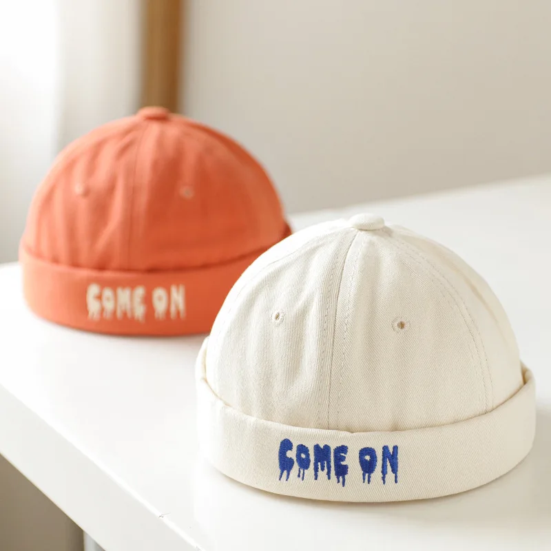 Girl Docker Cap Brimless Beanie Hat Spring and Autumn Unisex Boys and Girls Melon Hat Thin Section Super Cute Landlord Hat