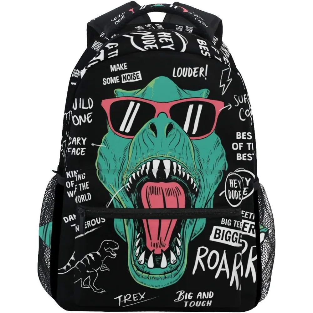 

Cool T Rex Dinosaur Funny Large Backpack Personalized Laptop IPad Tablet Travel School Bag With Multiple Pockets For Men