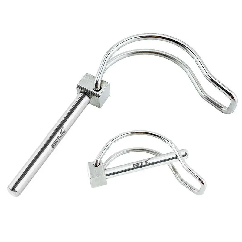 1Pcs Shaft Locking Pin D Shape 4.5/5/6/x45mm 316 Stainless Steel Safety Coupler Pin For Farm Trailers Lawn Hitches And Garden