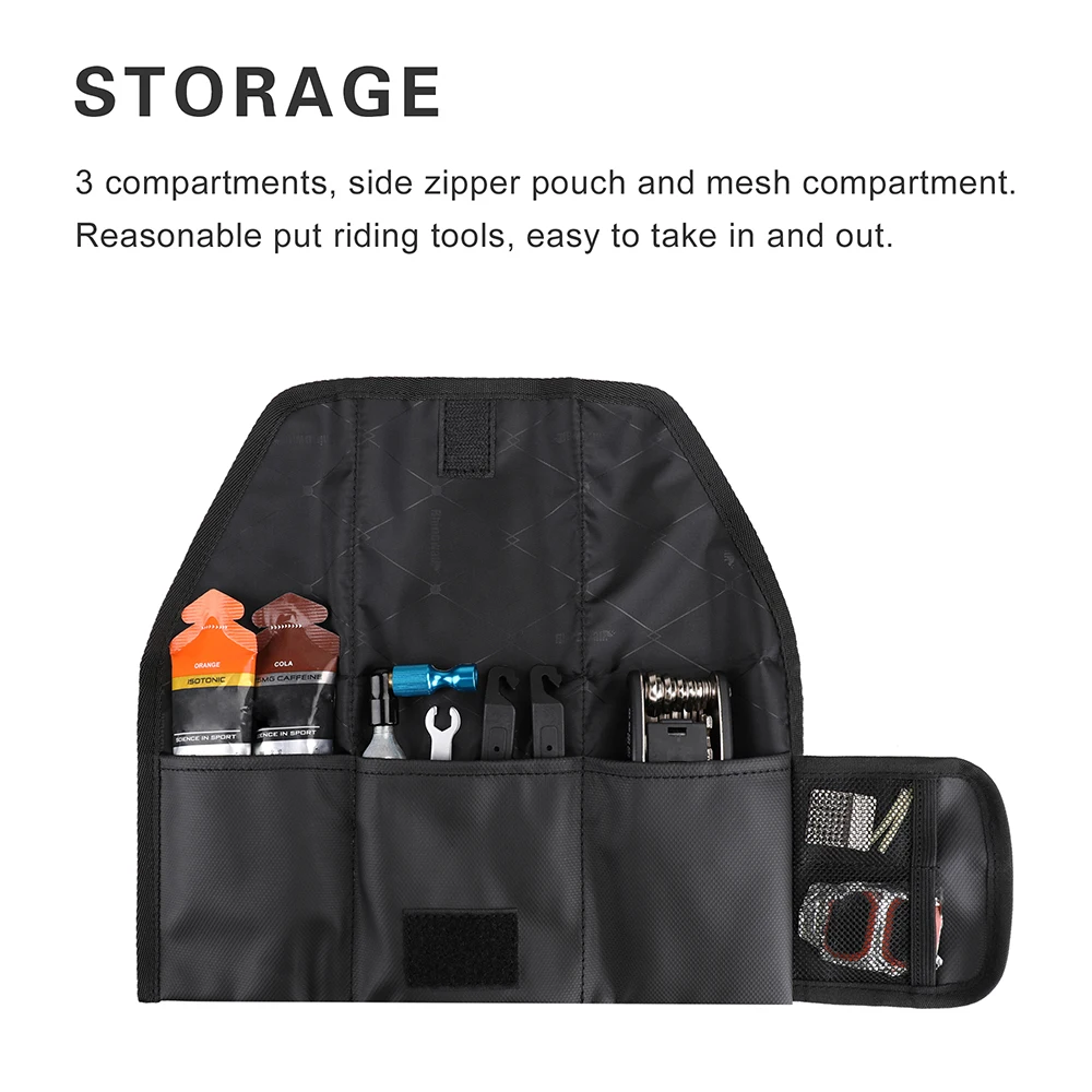 Rhinowalk Bicycle Bag Tool Bag Top Front Tube Frame Bag Pack Pouch Cycling Accessories Black MTB Bike Rear Tool Kits