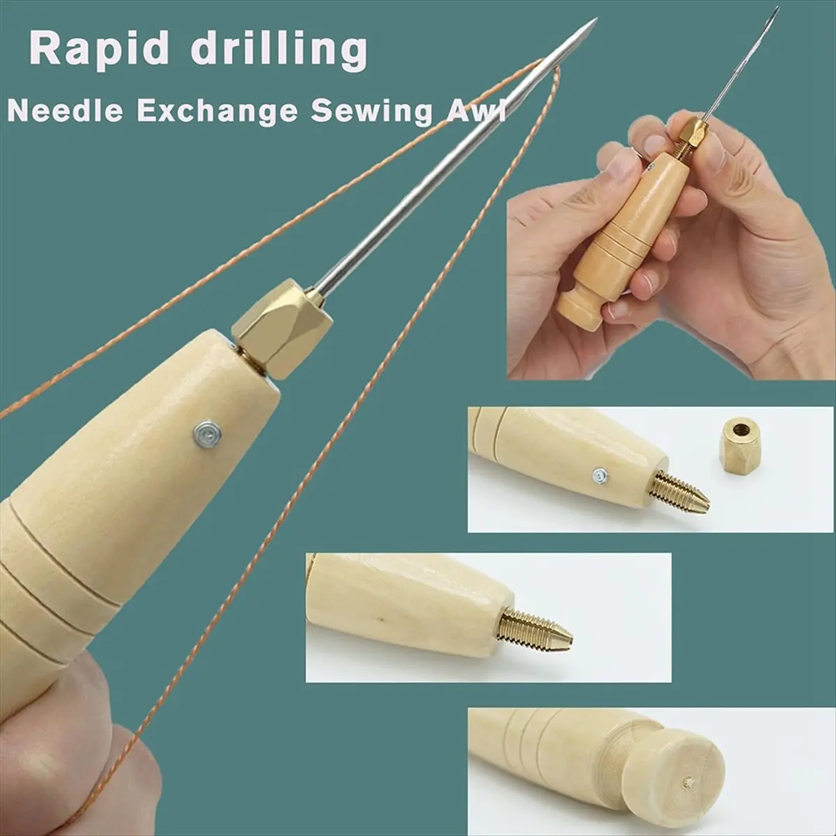 *مجموعة خياطة إصلاح المفروشات CLOS، طقم خياطة جلدي مع خرامة خياطة، طقم خياطة عالي التحمل مع إبر خياطة